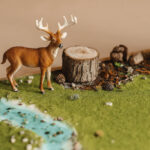 makieta sensoryczna wieś, zabawa sensoryczna dla dzieci, panel tematyczny, taca tematyczna dla dzieci, leśna kraina dla dzieci, hajo Kids