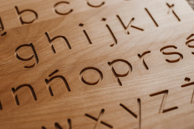 snsoryczny alfabet, pomoce dla przedszkola
