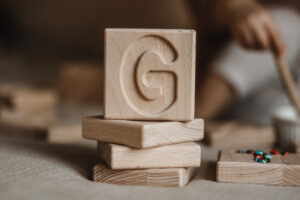 drewniane alfabet ruchomy dla dzieci