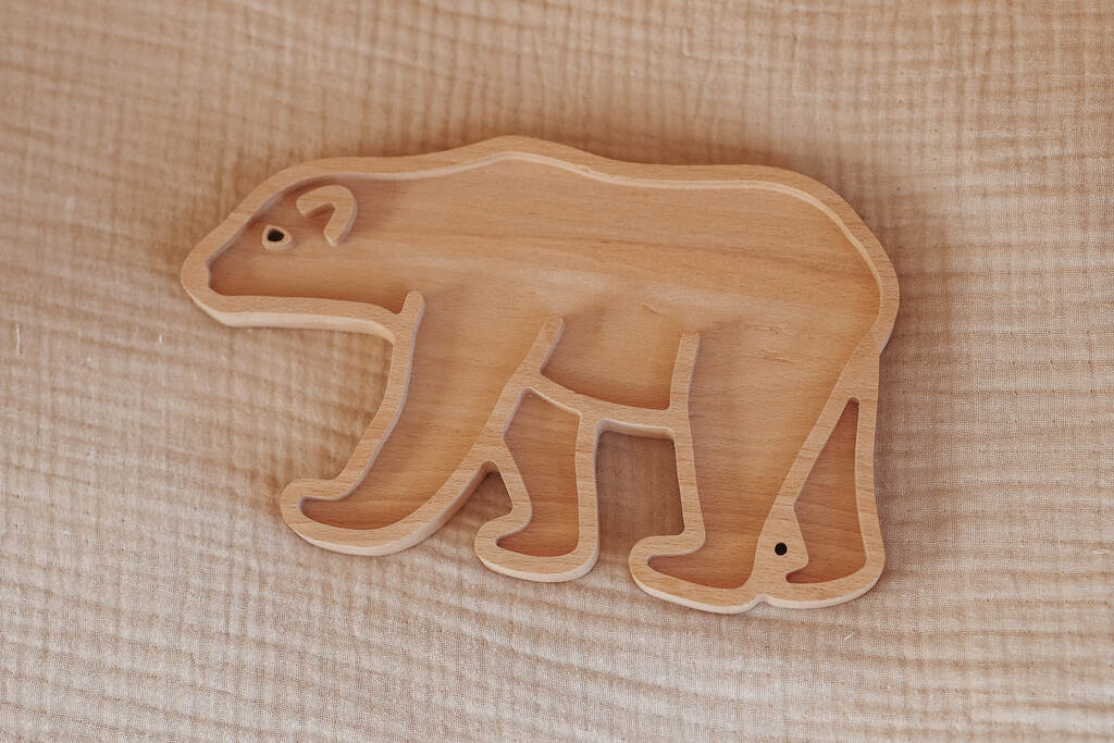 Drewniana wysypywanka niedźwiedź - obrazek 3