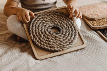 Panel sensoryczny sznur jutowy (koło)