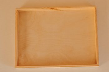 Drewniana taca do przesypywania