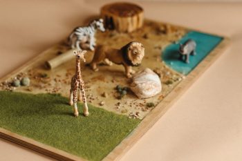 Sensoryczna makieta Afryki dla dzieci, panel sensoryczny