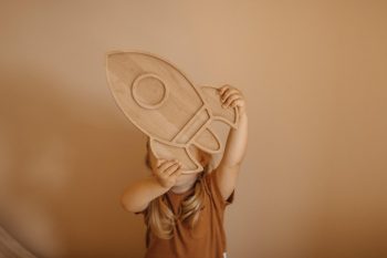 Panel sensoryczny drewniana rakieta do wysypywania