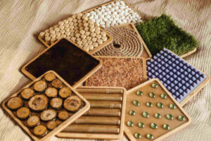 Zestaw paneli sensorycznych do przedszkola – ścieżka sensoryczna Hajo Kids