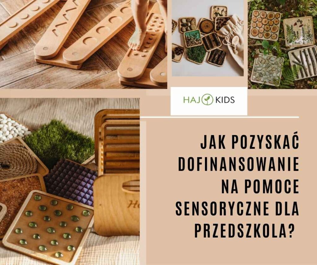 Drewniane pomoce sensoryczne Hajo Kids – jak pozyskać dofinansowanie na ścieżkę sensoryczną dla przedszkola